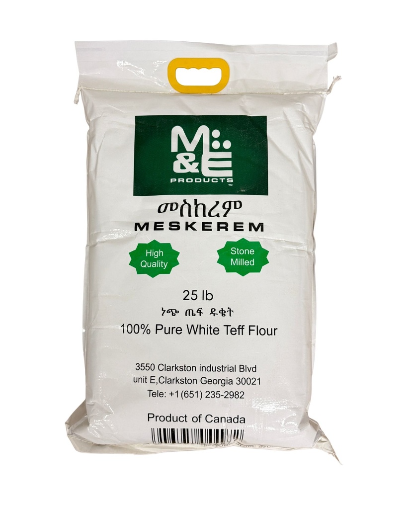 White Teff Flour Meskerem 25 lb