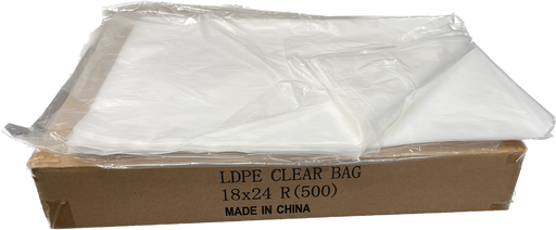 Injera Clear Plastic Bag 18"x24" (500 Count)